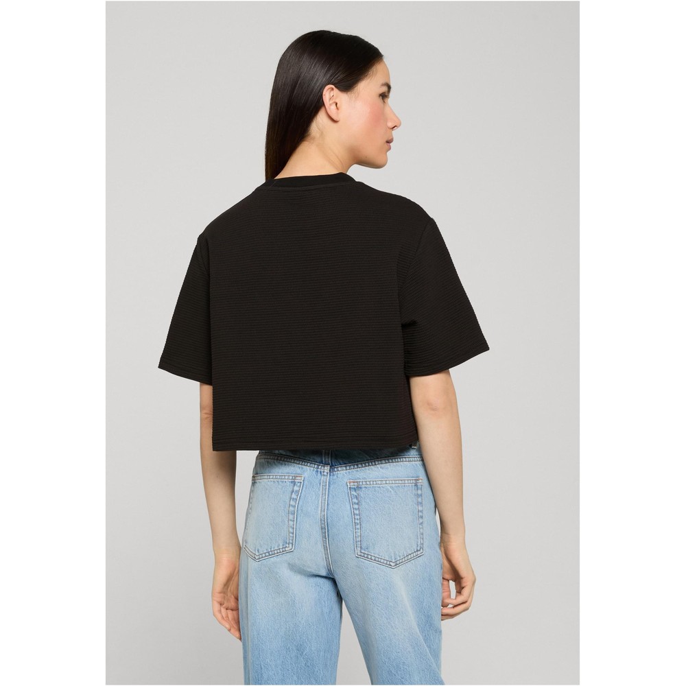 Urban Classics - Structured Jersey Crop top - Schwarz